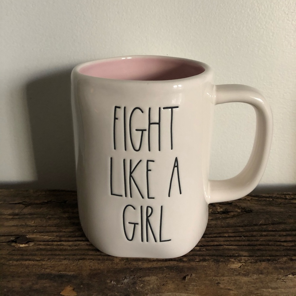 Rae Dunn “Fight Like A Girl” Ceramic Mug